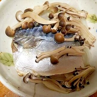 鯖の　糠漬け　レンジで酒蒸しに